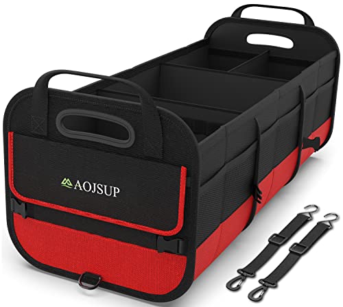 AojSup Car Boot Organiser with Adjustable Dividers and Expandable Sections