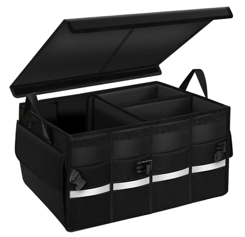 Beicarin Car Boot Organiser with Adjustable Dividers and Non-Slip Bottom