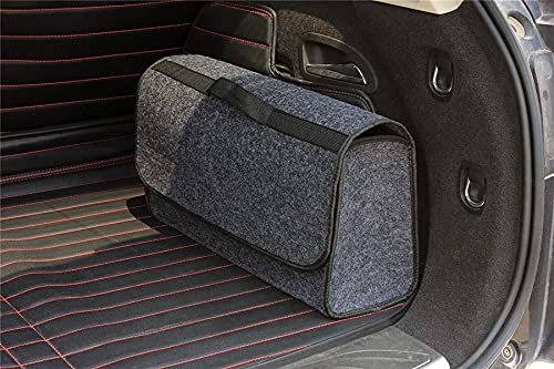 Vinsani Car Boot Organiser 0007776 Grey Non-Slip Bottom Velcro Straps